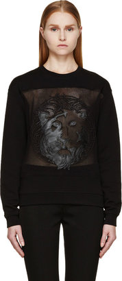 Versus Black Embroidered Lion Sweatshirt