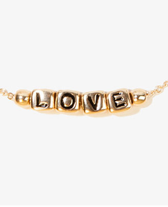 Forever 21 Block Letter Bead Necklace