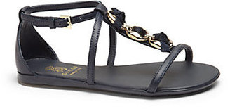 Gucci Girl's Leather & Ribbon Marine Sandals