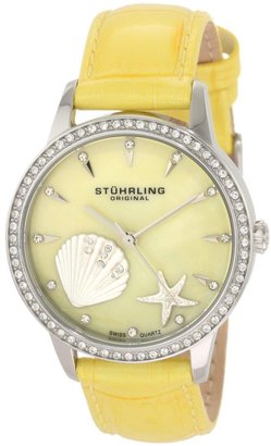 Swarovski Stuhrling Original Women's 521.1115G95 Lifestyles Collection Verona La Playa Crystal Mother-Of-Pearl Watch