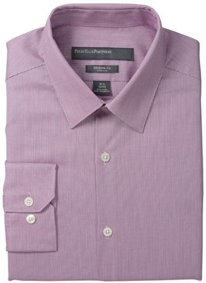Perry Ellis Men's Textured Stripe Button-Front Dress Shirt