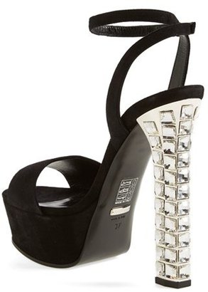 Gucci 'Leila' Jeweled Heel Platform Sandal (Women)