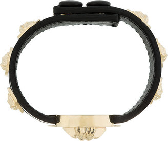 Versace SSENSE Exclusive Medusa Medallion Leather Bracelet