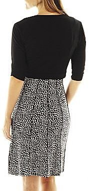 JCPenney Perceptions Polka Dot Print Dress with Jacket