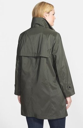 Gallery A-Line Hooded Raincoat (Plus Size)