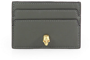 Alexander McQueen Skull-Detailed Leather Card Case