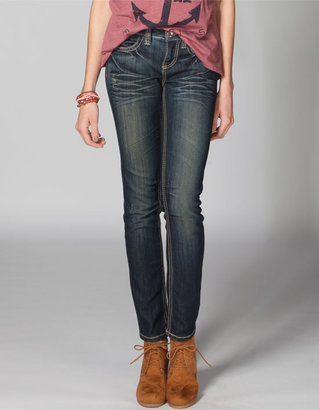 YMI Jeanswear Khaki Stitch Womens Skinny Jeans