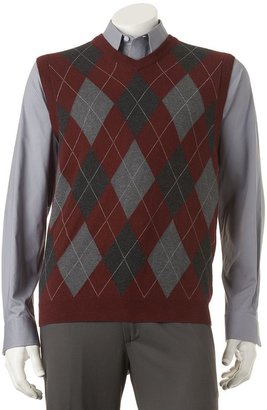 Croft & Barrow® Lightweight Argyle Sweater Vest - Big & Tall