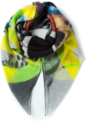 McQ patchwork print scarf