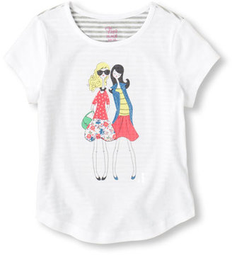 Children's Place Striped-back graphic tee
