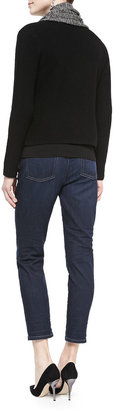 Eileen Fisher Slim Stretch Ankle Jeans, Black Indigo, Petite