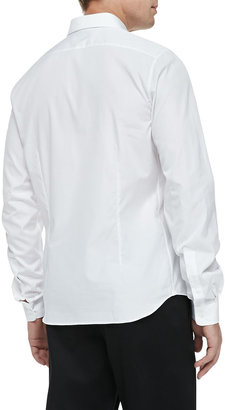 Valentino Stud-Collar Button-Down Shirt, White