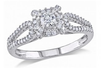 Ice 1/2 CT Diamond TW 14K White Gold Fashion Ring, IGL Certified