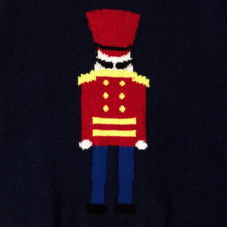 C de C Navy Sweater with Soldier Intarsia