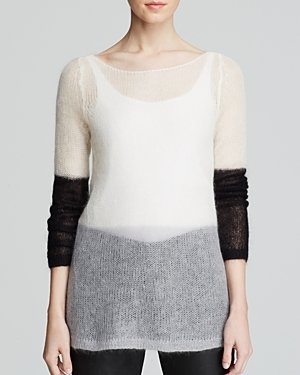 Eileen Fisher Color Block Mohair Sweater - The Fisher Project