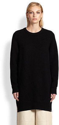 Proenza Schouler Merino Stitch-Mix Tunic Sweater