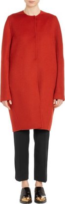 Marni Collarless Coat-Red