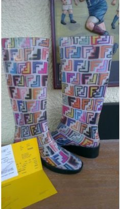 Fendi Multicolour Rubber Boots