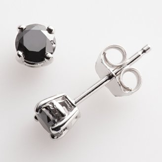 Sterling Silver 1/2-ct. T.W. Black Round-Cut Diamond Stud Earrings