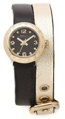 Marc by Marc Jacobs Amy Double Wrap Leather Watch