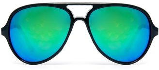 ASOS Plastic Aviator Sunglasses With Mirror Lens