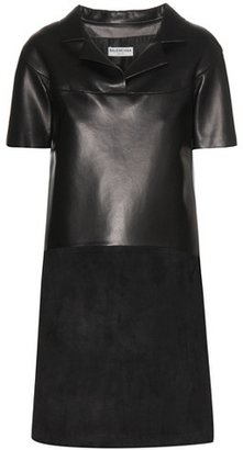 Balenciaga Leather And Suede Dress