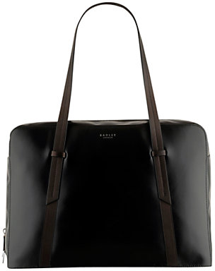 Radley Malton Leather Large Zip Tote Handbag, Black
