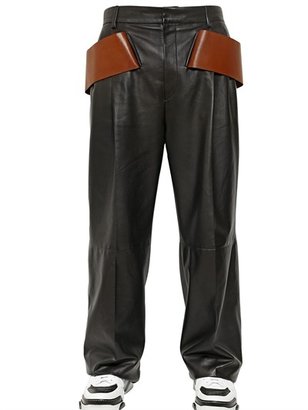 Givenchy Wide Leg Leather Trousers
