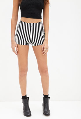 Forever 21 High-Waisted Striped Shorts