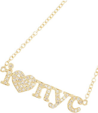 Jennifer Meyer I Heart NYC 18-karat gold diamond necklace