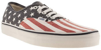 Vans mens navy & red authentic trainers