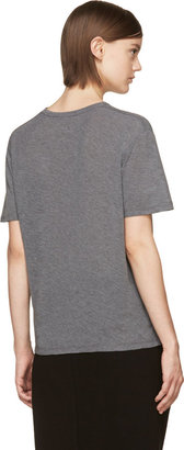 Alexander Wang T by Charcoal Fine Jersey Short Sleeve T-Shirt