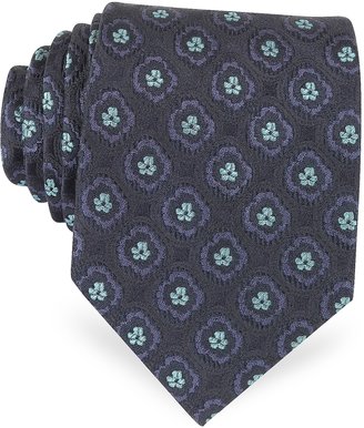Forzieri Floral Woven Silk Tie