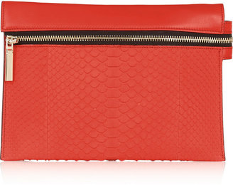 Victoria Beckham Leather and Python Shoulder Bag
