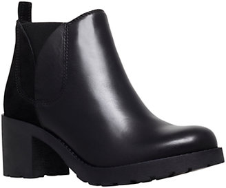 Carvela Syd Suede / Leather Panel Ankle Boots, Black