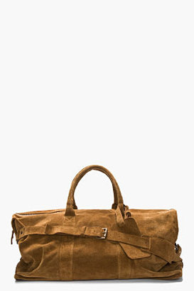 AMI Brown suede duffle