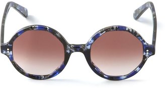 Cutler & Gross 'Crystalline' patterned circle sunglasses