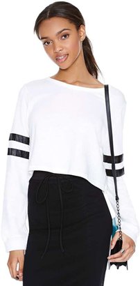 Nasty Gal Time Out Sweatshirt - White