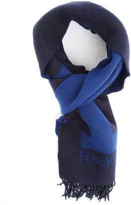 Hackett Number One blue cashmere scarf