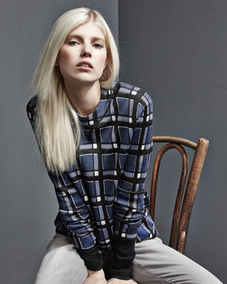 Marc by Marc Jacobs Toto Plaid Crepe Sweater