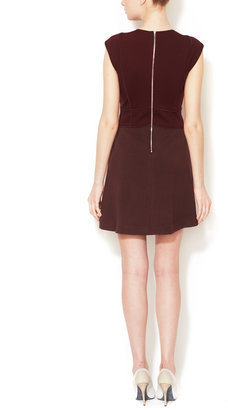 Rebecca Taylor Fit and Flare Dress with Silk Piping