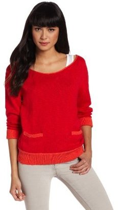 Lucky Brand Women's Emmette Striped Back Sweater