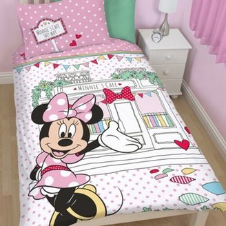 Kids' pink 'Minnie Mouse' single duvet cover and pillow case set