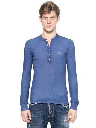 DSquared 1090 Dsquared2 - Long Sleeve Cotton Linen T-Shirt