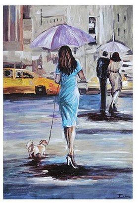 Ren Wil Walking in the Rain II Canvas Art