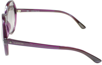 Lanvin New SLN516M 9PW Shiny Transparent Purple Sunglasses