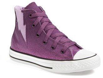 Converse Chuck Taylor® All Star® 'Sparkle Wash Boltz' High Top Sneaker (Toddler, Little Kid & Big Kid)