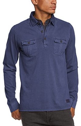 Esprit Men's Mit Brusttaschen Polo Long Sleeve Polo Shirt