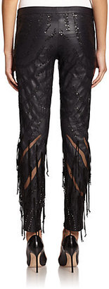 Haute Hippie Embellished Faux Leather Pants