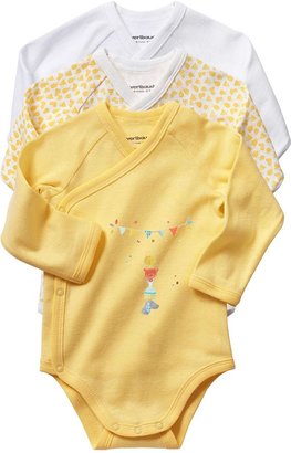 Happy Price Pack of 3 Long-Sleeved Bodysuits for Newborns